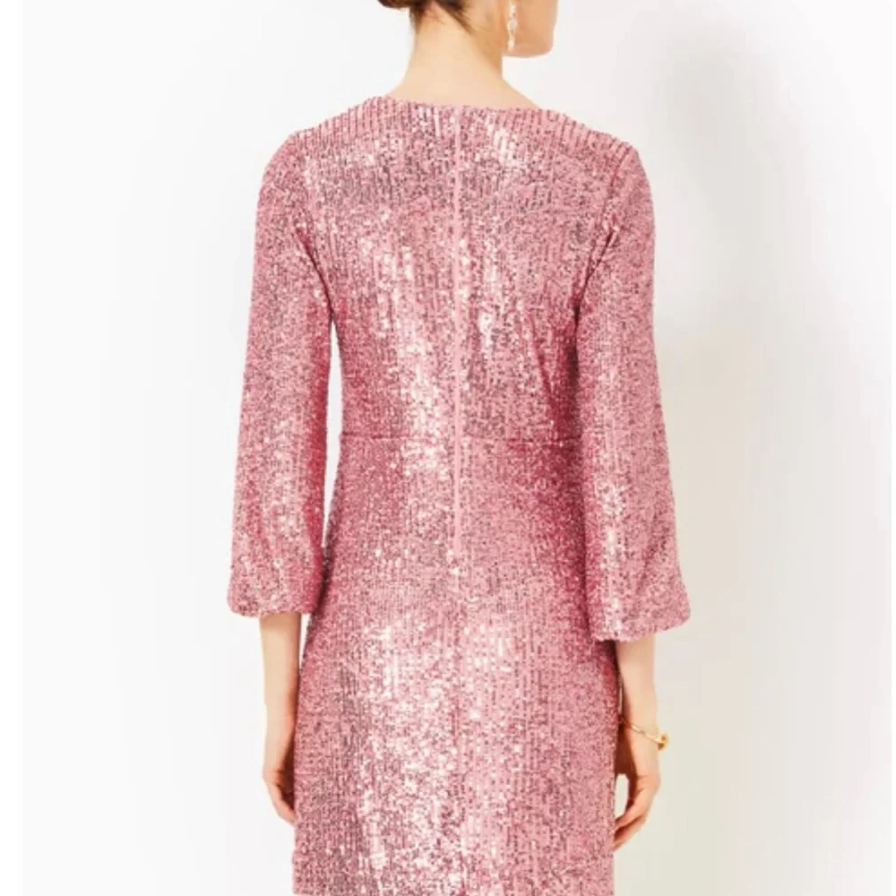 Lilly Pulitzer Estrella Conch shell Pink Sequin Dress - Picture 6 of 7